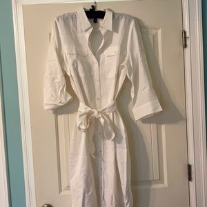 Women’s Ralph Lauren White linen Shirtdress XL